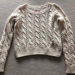Hollister Off-white Knit Sweater